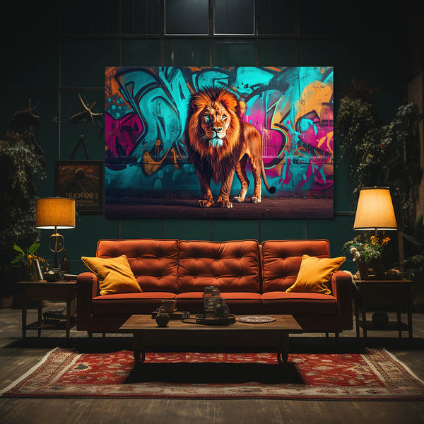 Lion Wall Art Urban Majesty | MusaArtGallery™