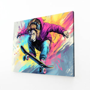 Lion Wall Art Urban Skater | MusaArtGallery™