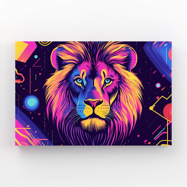 Lion Wall Art Vibrant Canvas | MusaArtGallery™