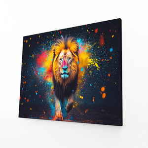 Lion Wall Art Vibrant Charge | MusaArtGallery™