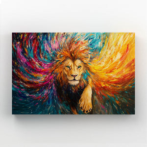 Lion Wall Art Vibrant Majesty | MusaArtGallery™