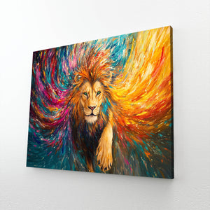 Lion Wall Art Vibrant Majesty | MusaArtGallery™