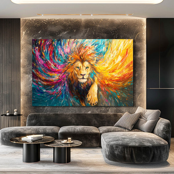 Lion Wall Art Vibrant Majesty | MusaArtGallery™