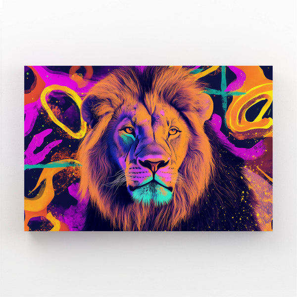 Lion Wall Art Vibrant Spirit | MusaArtGallery™