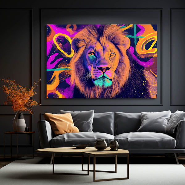 Lion Wall Art Vibrant Spirit | MusaArtGallery™