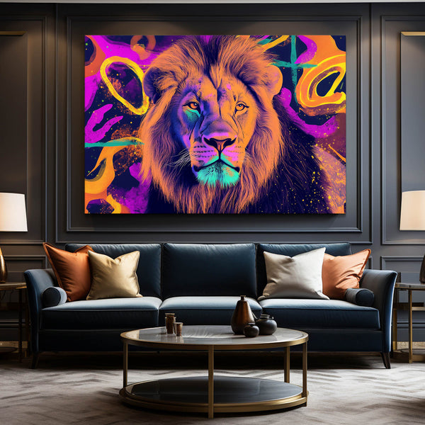 Lion Wall Art Vibrant Spirit | MusaArtGallery™