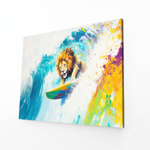 Lion's Surf Wall Art | MusaArtGallery™