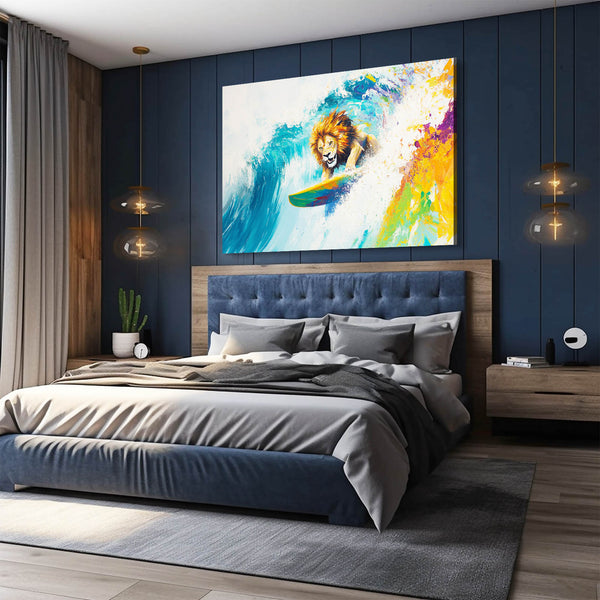 Lion's Surf Wall Art | MusaArtGallery™