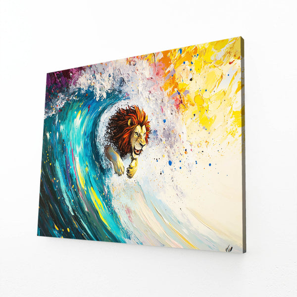 Lion's Surge Wall Art | MusaArtGallery™