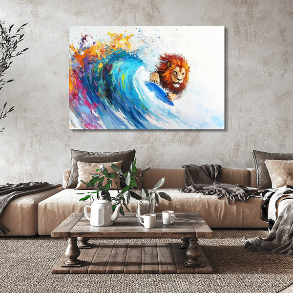 Lion's Wave Wall Art | MusaArtGallery™