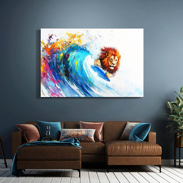 Lion's Wave Wall Art | MusaArtGallery™