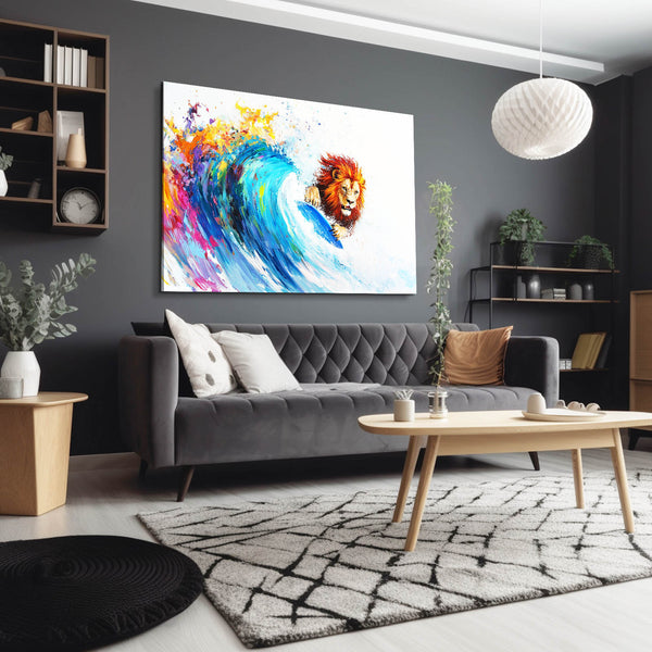 Lion's Wave Wall Art | MusaArtGallery™