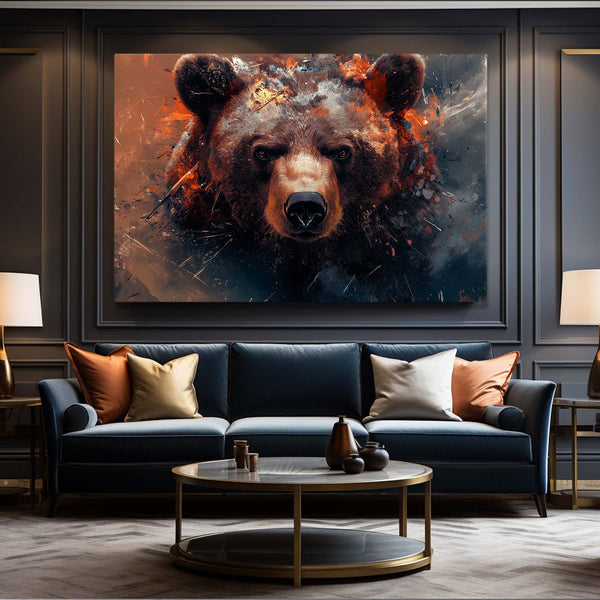 Living Room Bear Canvas