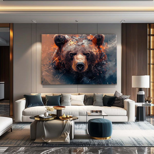 Living Room Bear Canvas