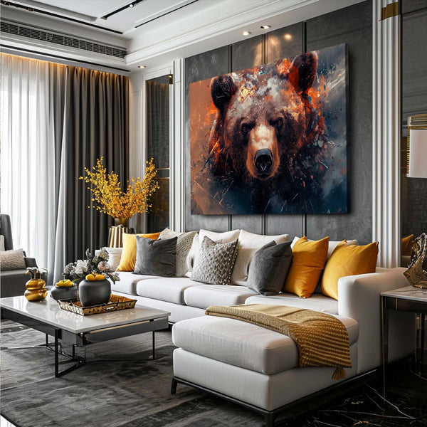 Living Room Bear Canvas