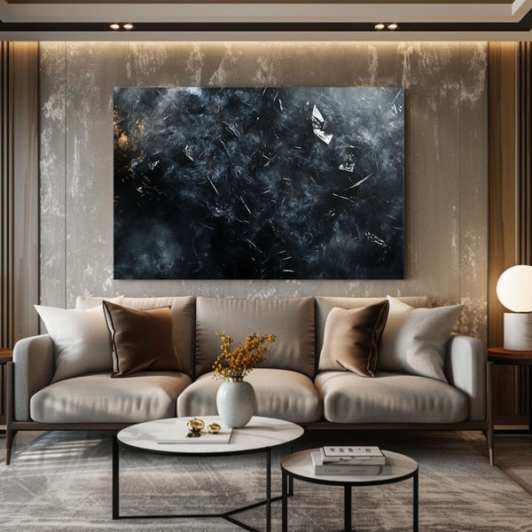 Living Room Black Abstract Art