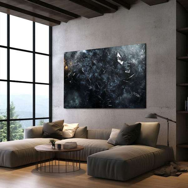 Living Room Black Abstract Art