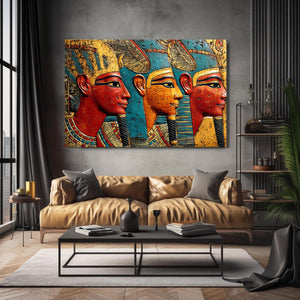 living room egyptian art