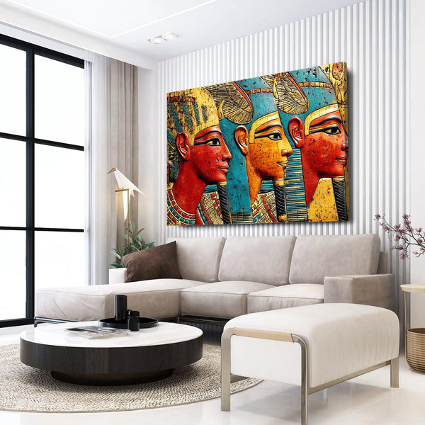 living room egyptian art