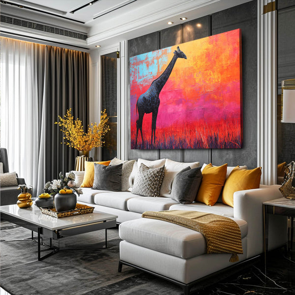 Living Room Giraffe Wall Art