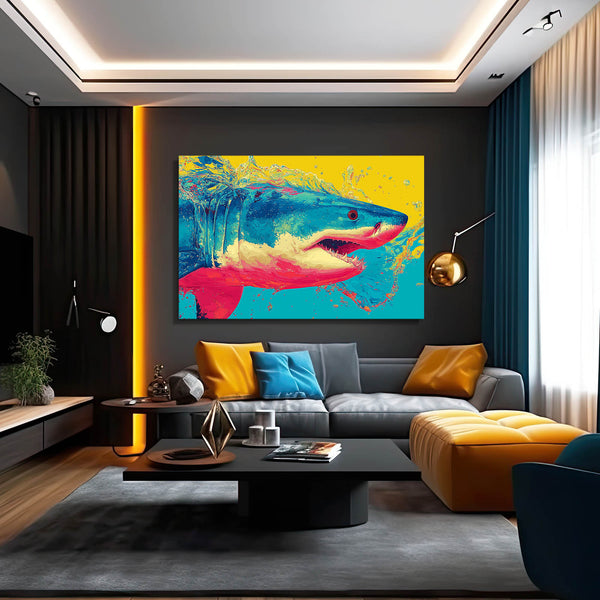 Living Room Shark Art