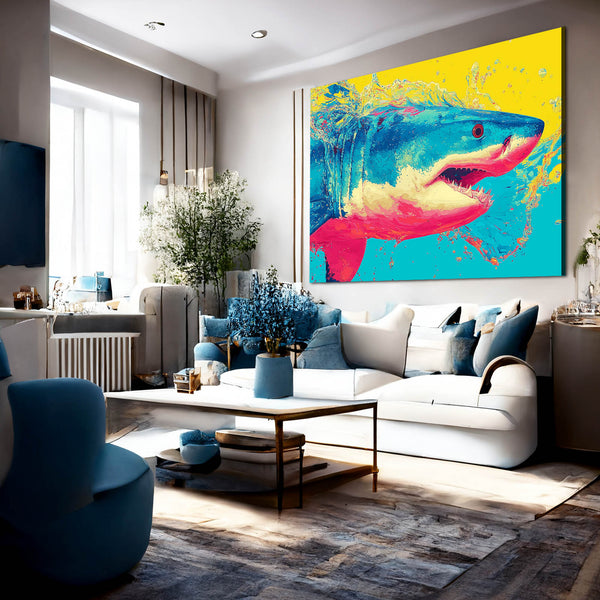 Living Room Shark Art