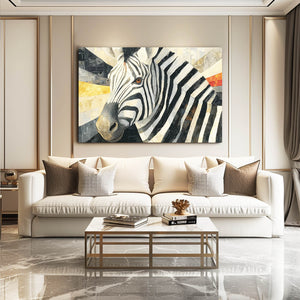 Living Room Zebra Art