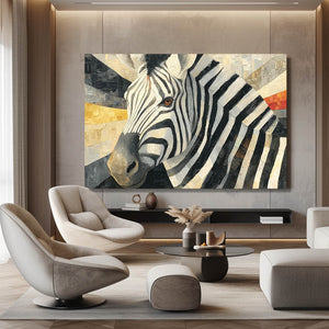 Living Room Zebra Art