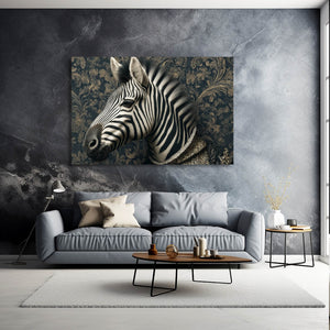 Living Room Zebra Artwork