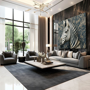 Living Room Zebra Artwork
