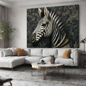 Living Room Zebra Artwork