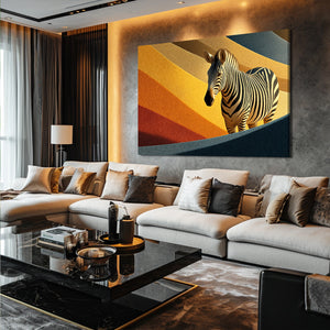 Living Room Zebra Wall Decor
