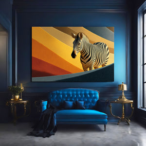Living Room Zebra Wall Decor