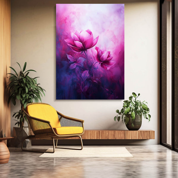 Lotus Bloom Pink Abstract Art | MusaArtGallery™