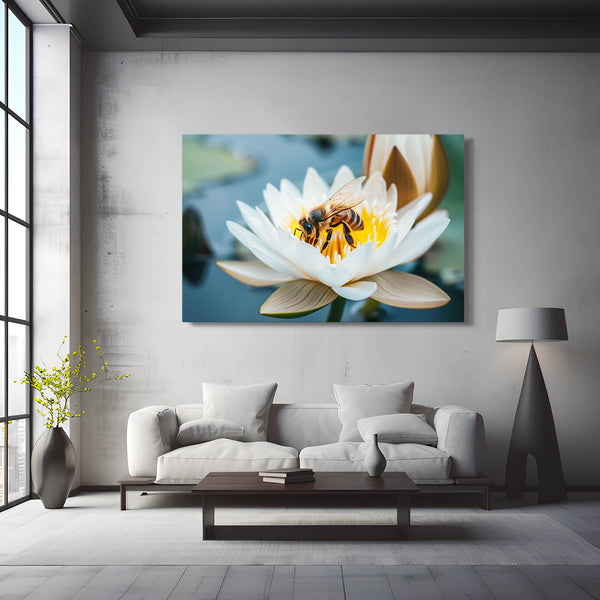 Lotus Harmony Bee Art | MusaArtGallery™