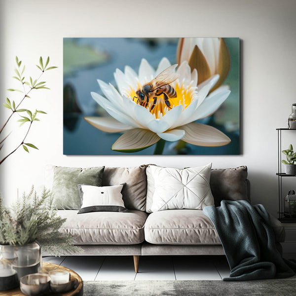 Lotus Harmony Bee Art | MusaArtGallery™