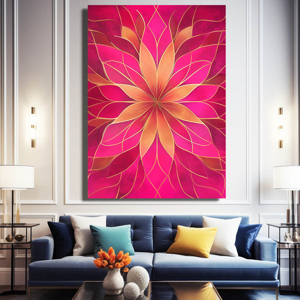 Lotus Radiance Pink Abstract Art | MusaArtGallery™