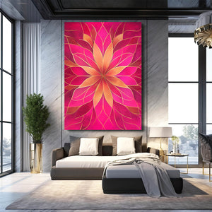 Lotus Radiance Pink Abstract Art | MusaArtGallery™