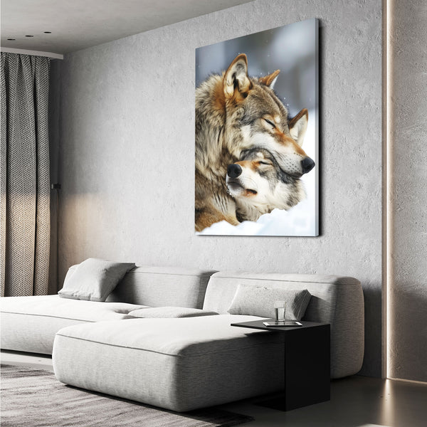 Loving Embrace Wolf Art | MusaArtGallery™