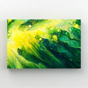 Luminous Flow Green Abstract Art | MusaArtGallery™