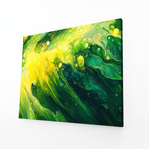 Luminous Flow Green Abstract Art | MusaArtGallery™