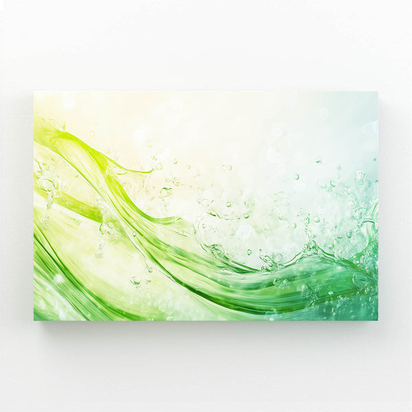 Luminous Wave Green Abstract Art | MusaArtGallery™