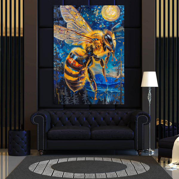 Lunar Glow Bee Art | MusaArtGallery™