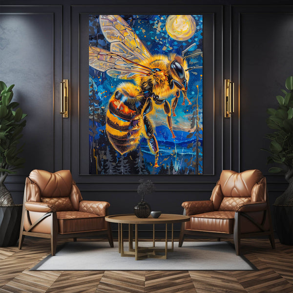 Lunar Glow Bee Art | MusaArtGallery™