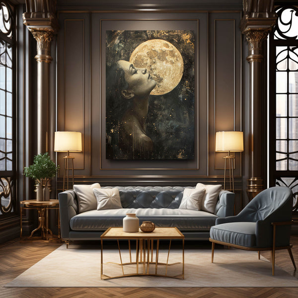 Lunar Moon Canvas Art   | MusaArtGallery™