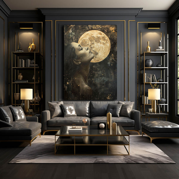 Lunar Moon Canvas Art   | MusaArtGallery™