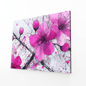 Magenta Cherry Blossom Flower Art