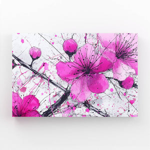 Magenta Cherry Blossom Flower Art