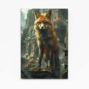 Majestic Fox in Ancient Ruins | MusaArtGallery™