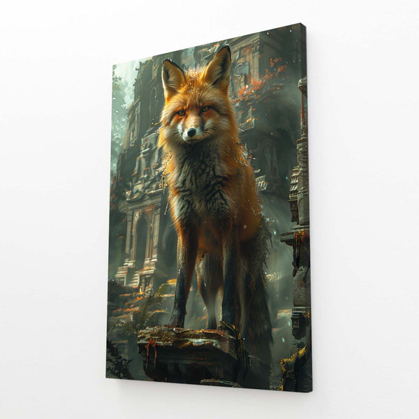 Majestic Fox in Ancient Ruins | MusaArtGallery™